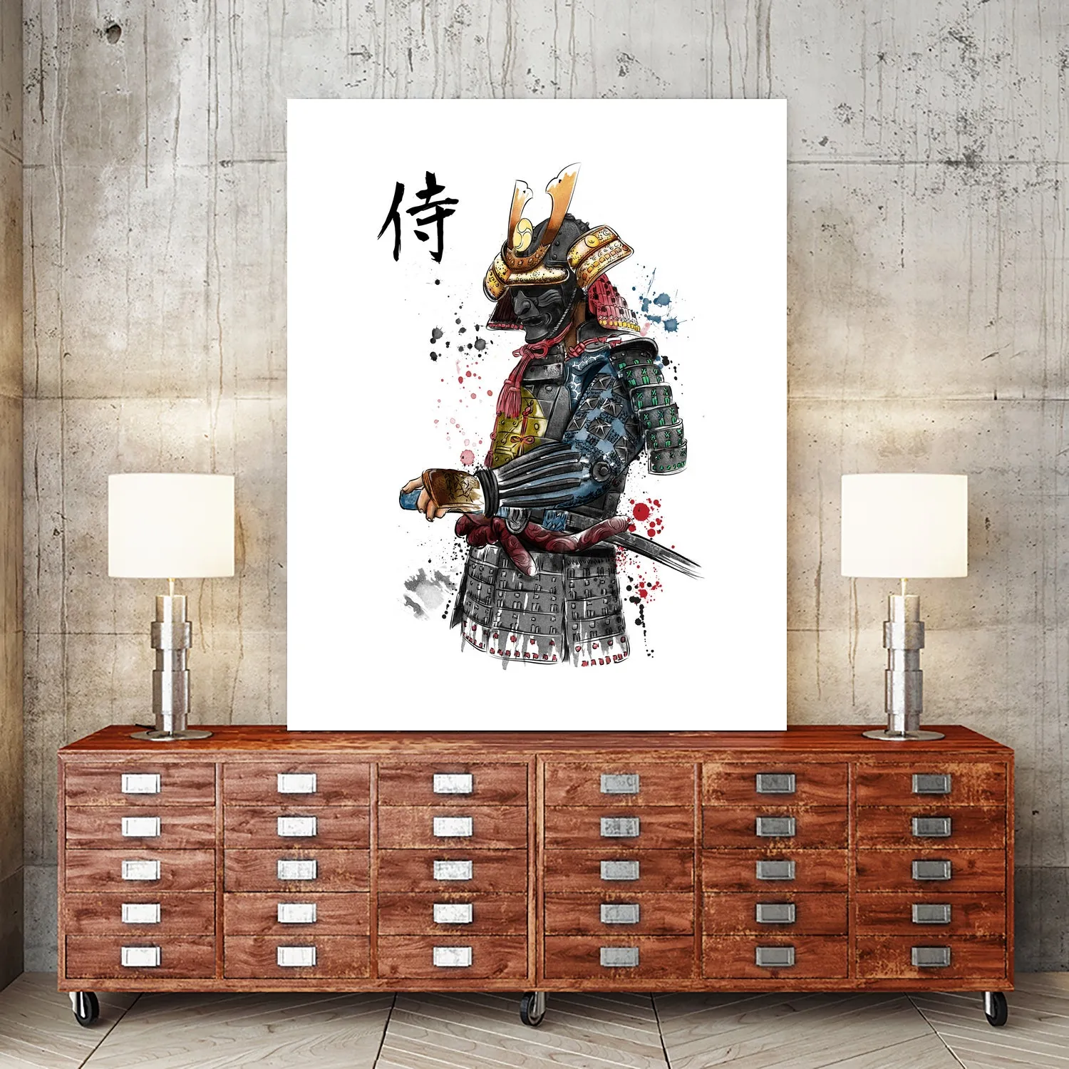 Samurai watercolor