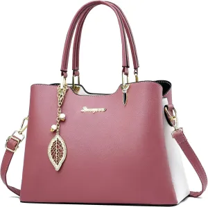 Satchel Purses and Handbags for Women PU Leather Tote Top Handle Shoulder Bags Ladies Crossbody Bags
