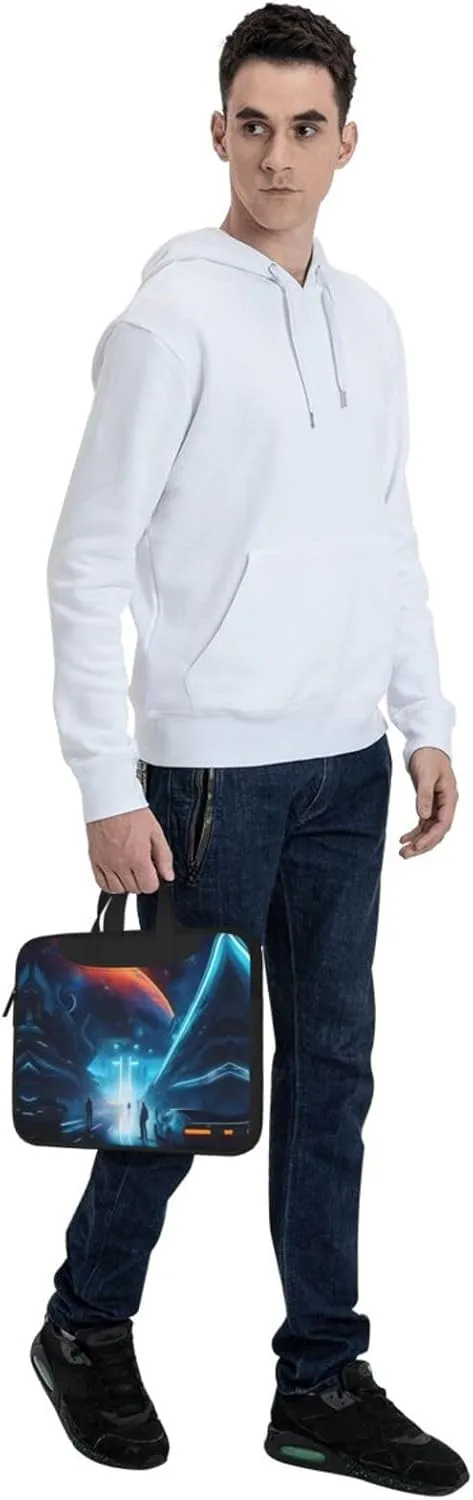 Science Fiction Future Prints Laptop Bag - with Soft Interior, Multiple Pockets - Ideal for Men, Travel and Business