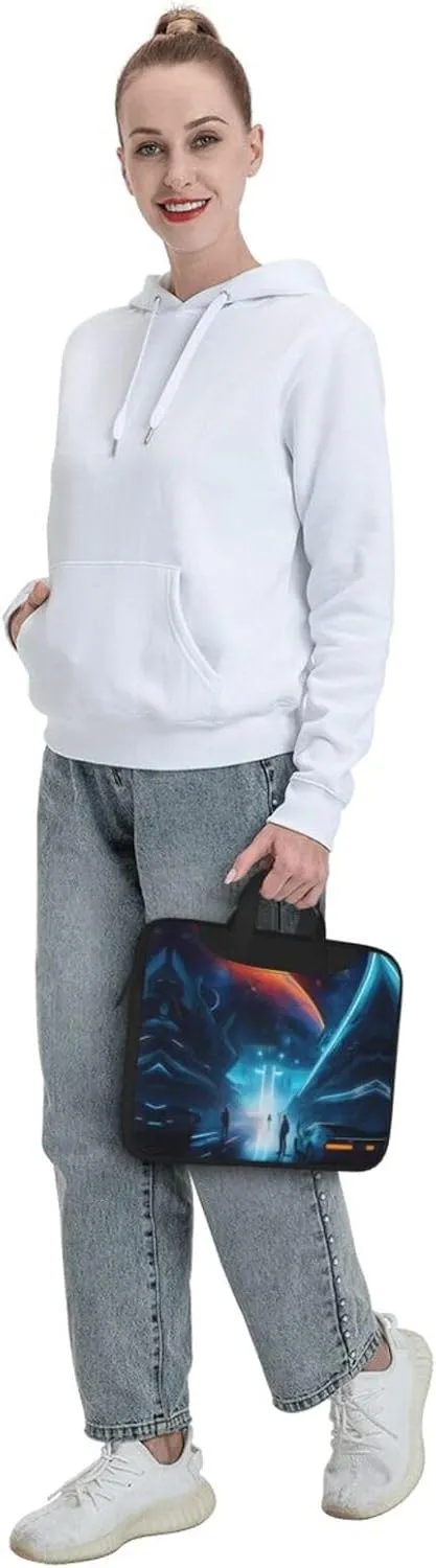 Science Fiction Future Prints Laptop Bag - with Soft Interior, Multiple Pockets - Ideal for Men, Travel and Business