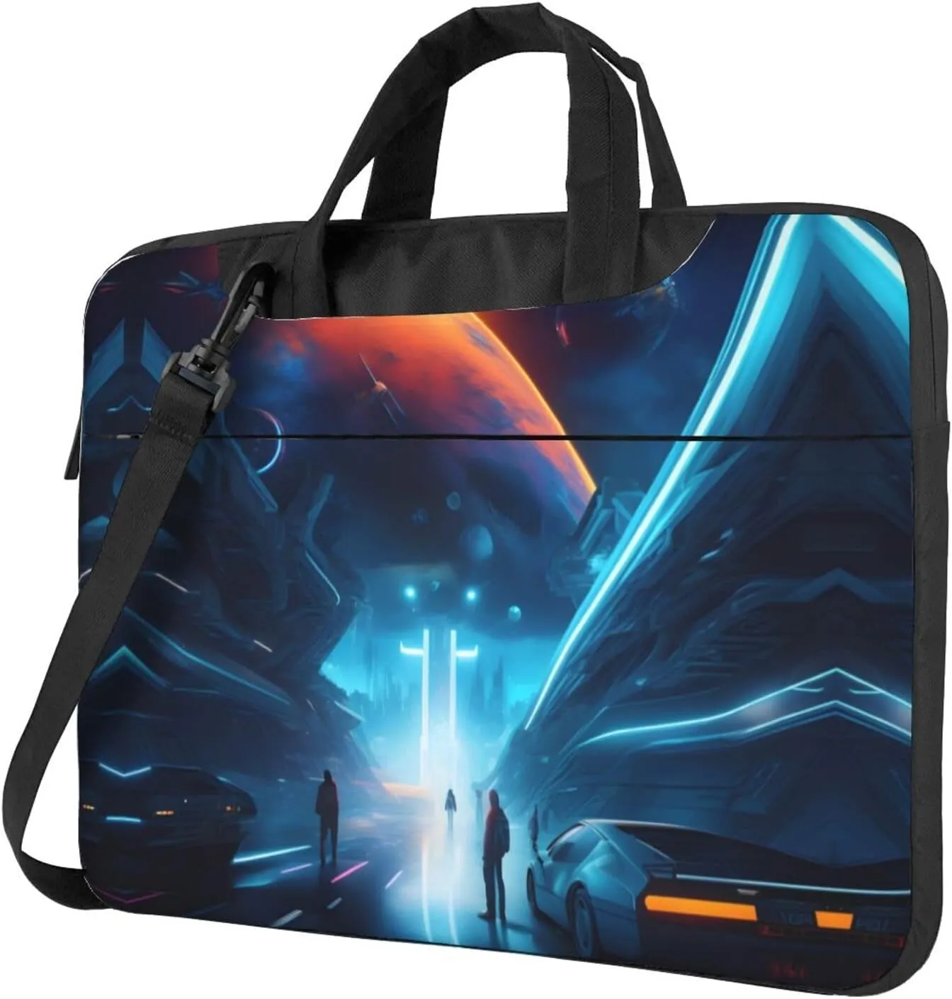 Science Fiction Future Prints Laptop Bag - with Soft Interior, Multiple Pockets - Ideal for Men, Travel and Business