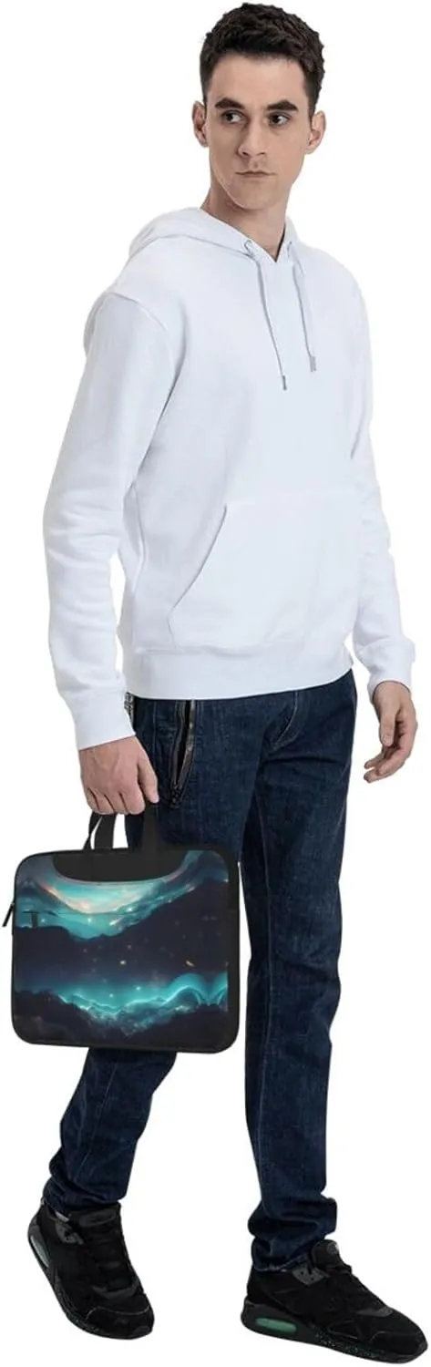 Science Fiction Stars Pattern Laptop Bag - with Soft Interior, Multiple Pockets - Ideal for Men, Travel and Business