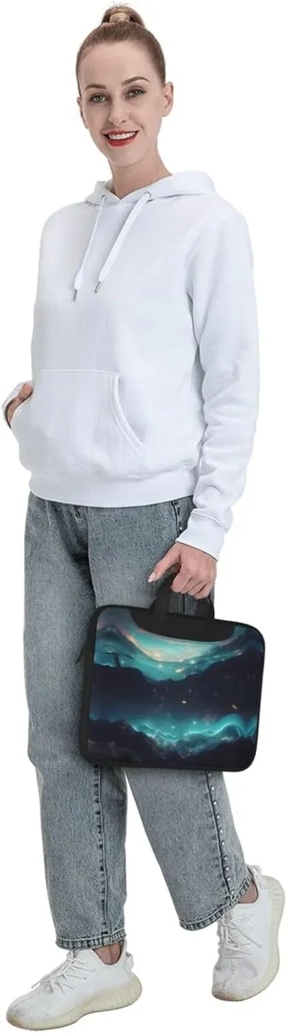 Science Fiction Stars Pattern Laptop Bag - with Soft Interior, Multiple Pockets - Ideal for Men, Travel and Business