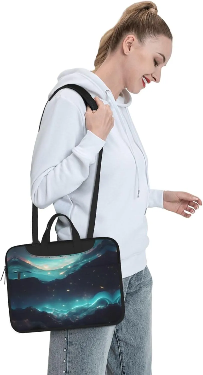 Science Fiction Stars Pattern Laptop Bag - with Soft Interior, Multiple Pockets - Ideal for Men, Travel and Business