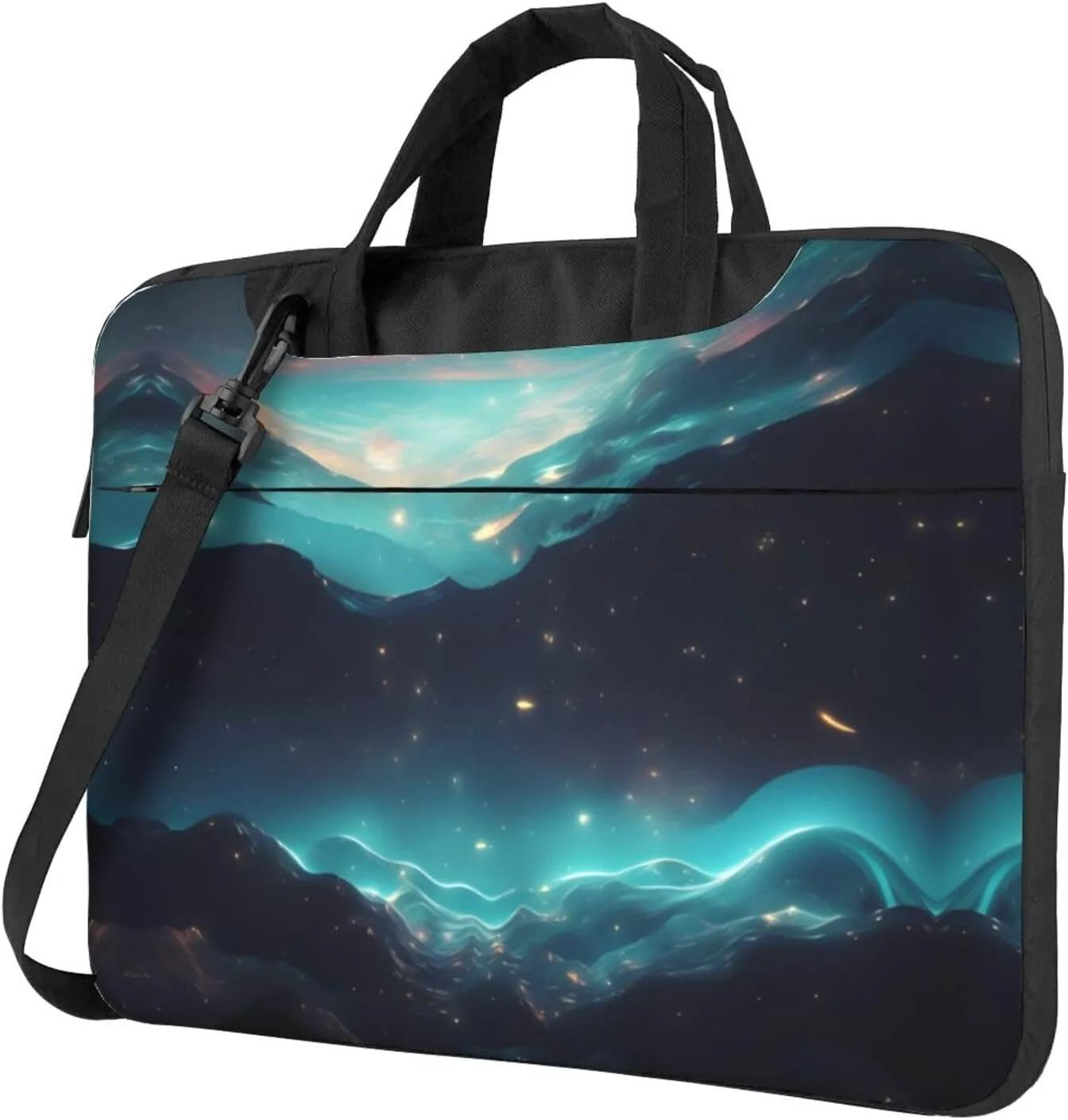 Science Fiction Stars Pattern Laptop Bag - with Soft Interior, Multiple Pockets - Ideal for Men, Travel and Business