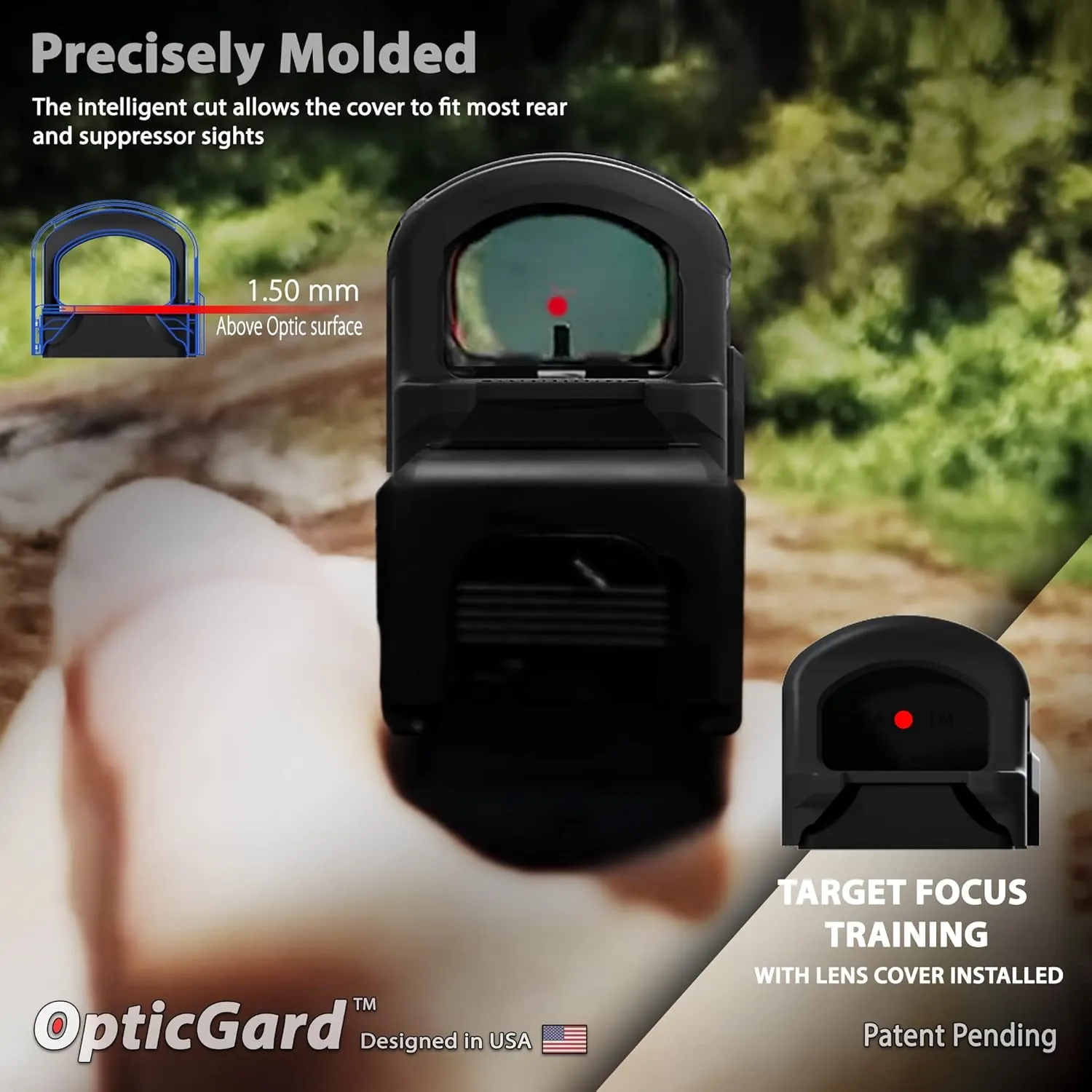 Scope Cover Compatible with Holosun 507C 407C Protect Your Optic While in Action from Stray Casing and Drops Easy Snap On Includes a Detachable Lens Cover for Protection