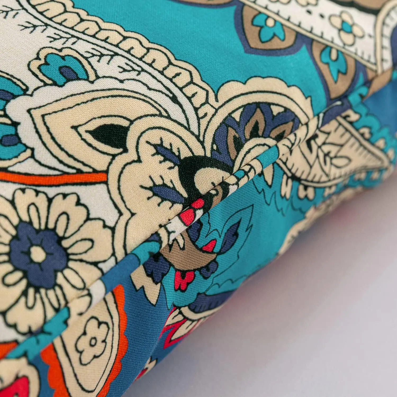 Set of 4 Outdoor Dining Chair Cushions, Comfort Patio Seating Cushions, 44 x21x4.5 inch, Single Welt and Zipper, Blue Trumpet Flowers