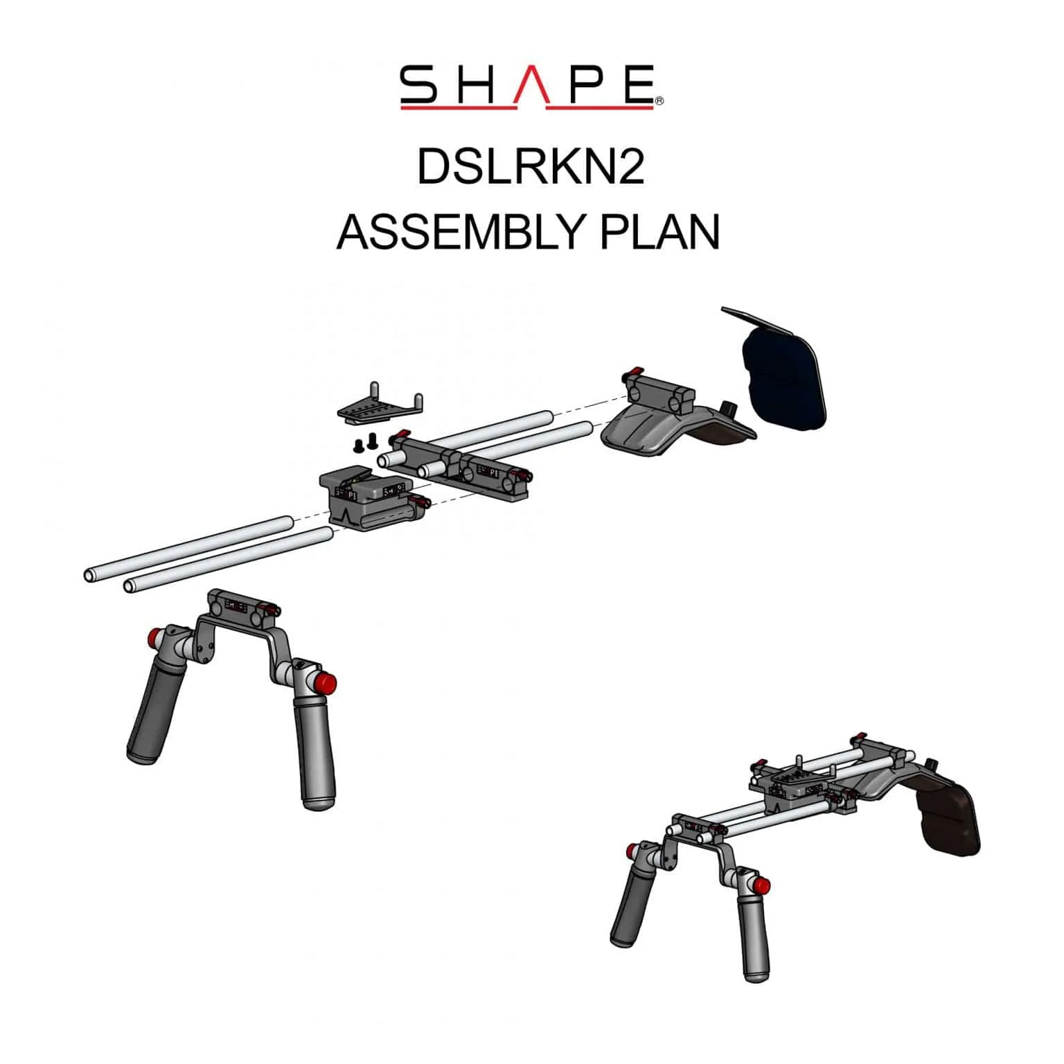 SHAPE Offset Shoulder Mount Rig for DSLR Kirk Neff