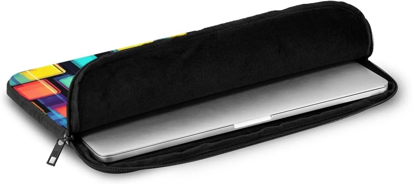 Shockproof Portable Laptop Sleeve Bag 13 inch - for Men and Women Business Travel, School, and Office Use Square Geometry Diagram Picture