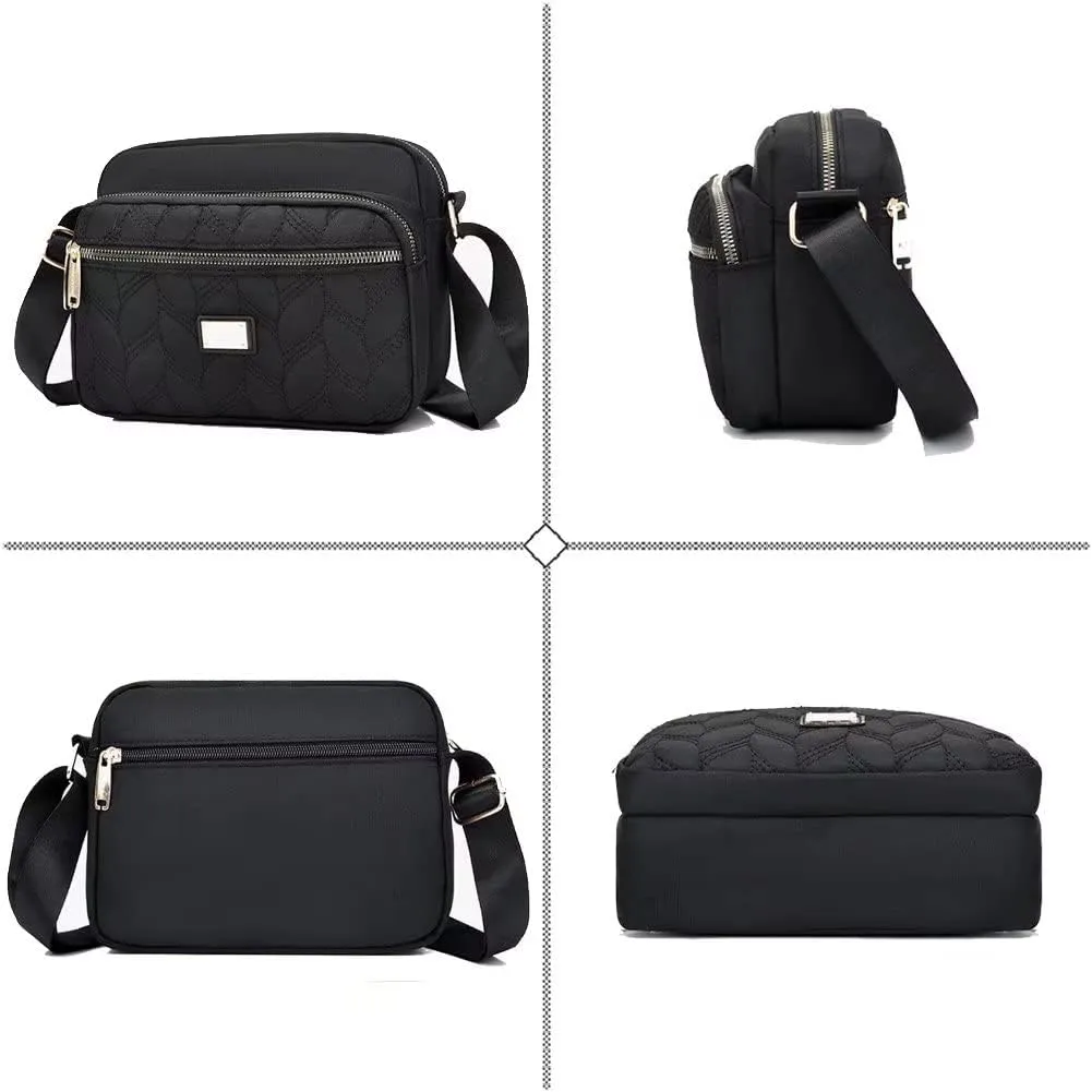 Shoulder Bag for Women Multiple Pocket Crossbody Bag Hobo Waterproof Shoulder Purse Lightweight Messenger Satchel
