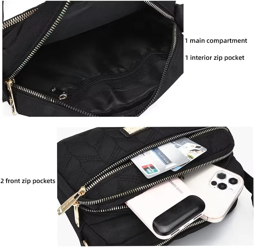Shoulder Bag for Women Multiple Pocket Crossbody Bag Hobo Waterproof Shoulder Purse Lightweight Messenger Satchel