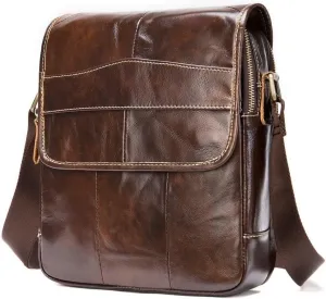 Shoulder Bag Vintage Men's Single Shoulder Crossbody Bag Top Layer Men's Body Bag