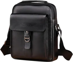 Shoulder Leather Bag Messenger Pack for Men Travel Business Work Casual Day CrossBody Handbag Bag Men's Gift