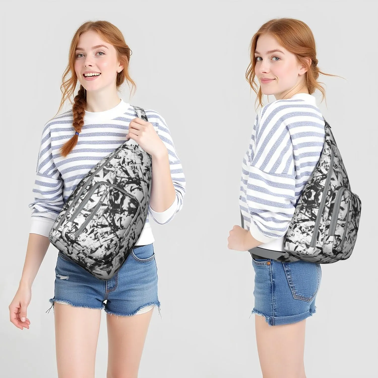 Shoulder Sling Crossbody Casual Chest Bag For Travel Sports Running,Backpack for Men & Women Lightweight Sports BagCrossbody Concealed Carry,Abstract Shoulder Bag Waterproof Chest Bag