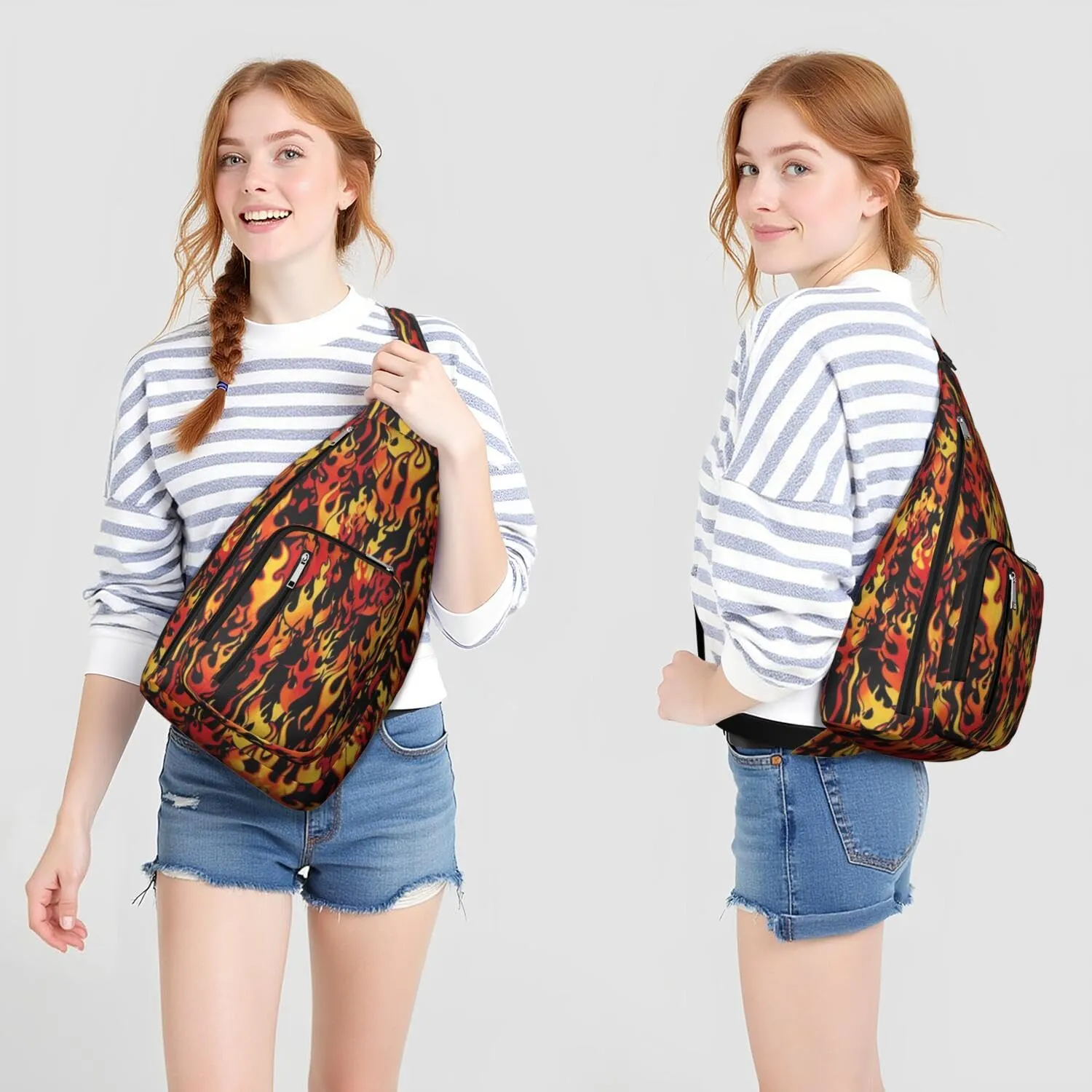 Shoulder Sling Crossbody Casual Chest Bag For Travel Sports Running,Backpack for Men & Women Lightweight Sports BagCrossbody Concealed Carry,Abstract Shoulder Bag Waterproof Chest Bag