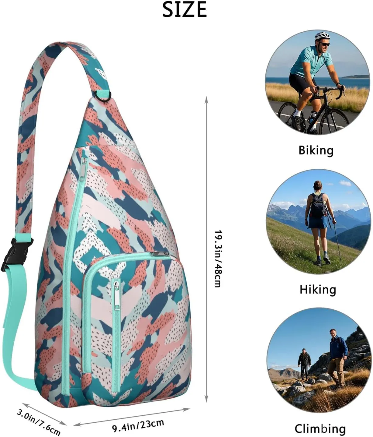 Shoulder Sling Crossbody Casual Chest Bag For Travel Sports Running,Backpack for Men & Women Lightweight Sports BagCrossbody Concealed Carry,Fashion Shoulder Bag Waterproof Chest Bag