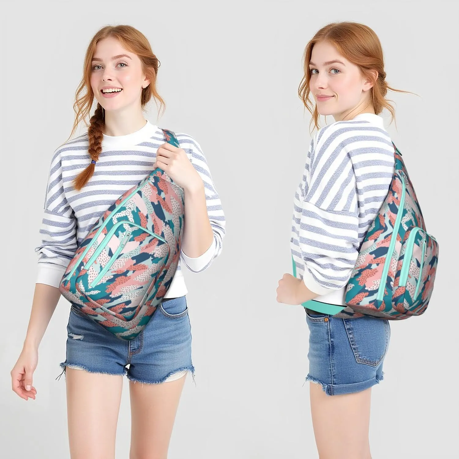 Shoulder Sling Crossbody Casual Chest Bag For Travel Sports Running,Backpack for Men & Women Lightweight Sports BagCrossbody Concealed Carry,Fashion Shoulder Bag Waterproof Chest Bag