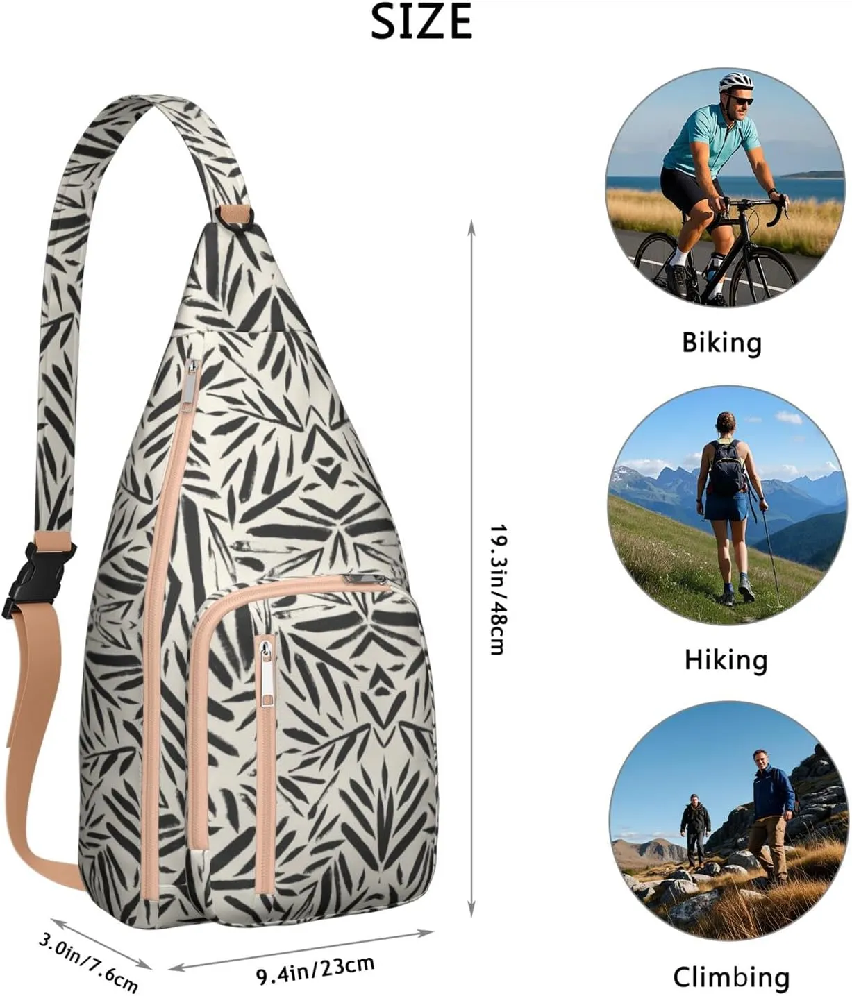 Shoulder Sling Crossbody Casual Chest Bag For Travel Sports Running,Backpack for Men & Women Lightweight Sports BagCrossbody Concealed Carry,Fashion Shoulder Bag Waterproof Chest Bag
