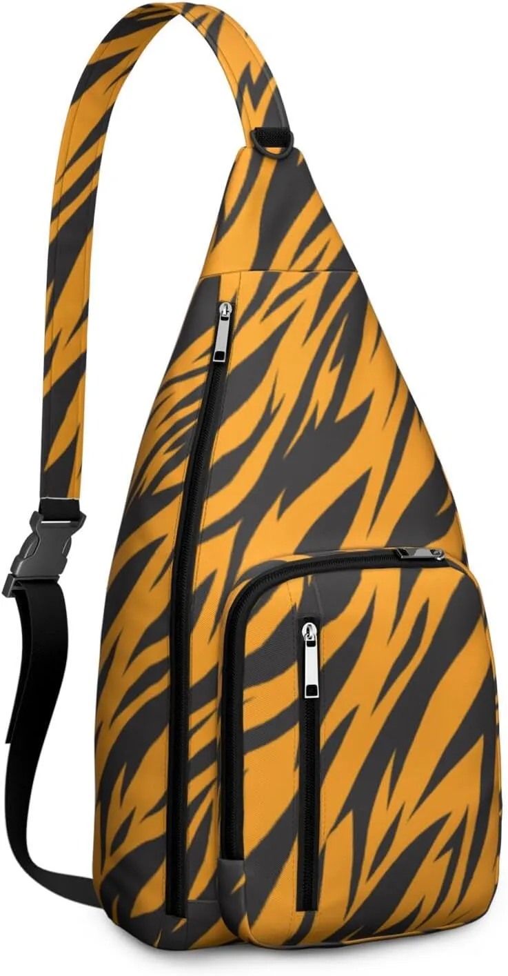 Shoulder Sling Crossbody Casual Chest Bag For Travel Sports Running,Backpack for Men & Women Lightweight Sports BagCrossbody Concealed Carry,Leopard Shoulder Bag Waterproof Chest Bag