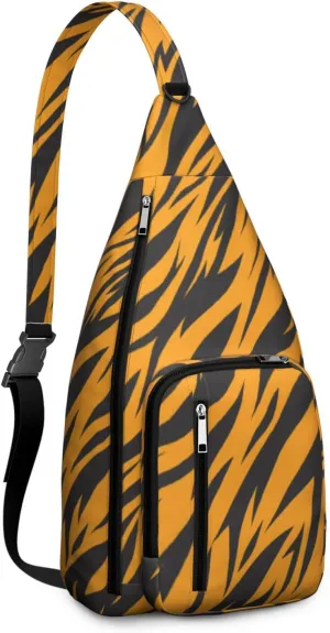 Shoulder Sling Crossbody Casual Chest Bag For Travel Sports Running,Backpack for Men & Women Lightweight Sports BagCrossbody Concealed Carry,Leopard Shoulder Bag Waterproof Chest Bag