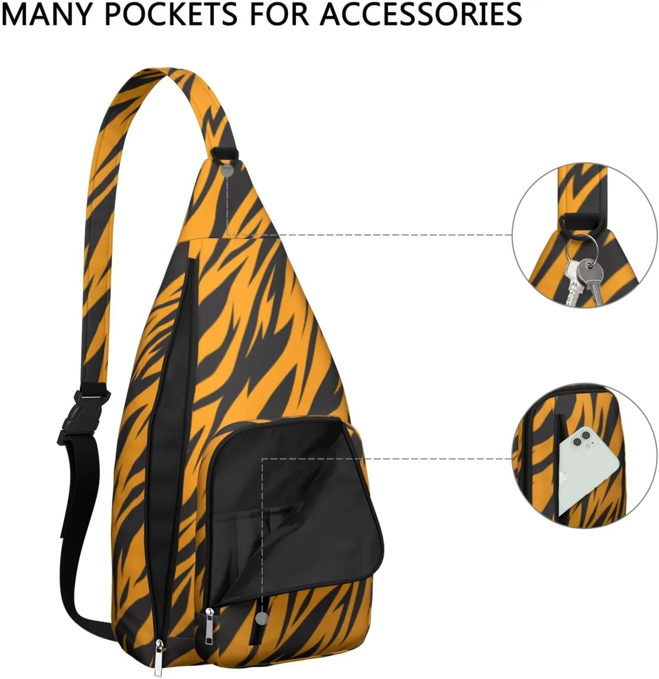 Shoulder Sling Crossbody Casual Chest Bag For Travel Sports Running,Backpack for Men & Women Lightweight Sports BagCrossbody Concealed Carry,Leopard Shoulder Bag Waterproof Chest Bag