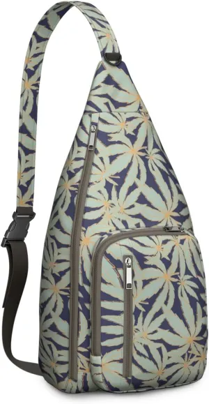 Shoulder Sling Crossbody Casual Chest Bag For Travel Sports Running,Backpack for Men & Women Lightweight Sports BagCrossbody Concealed Carry,Marijuana Leaf Shoulder Bag Waterproof Chest Bag