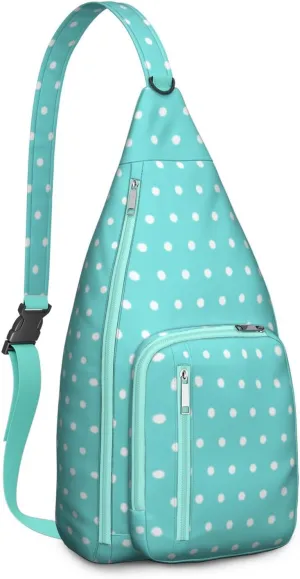 Shoulder Sling Crossbody Casual Chest Bag For Travel Sports Running,Backpack for Men & Women Lightweight Sports BagCrossbody Concealed Carry,Polka Shoulder Bag Waterproof Chest Bag