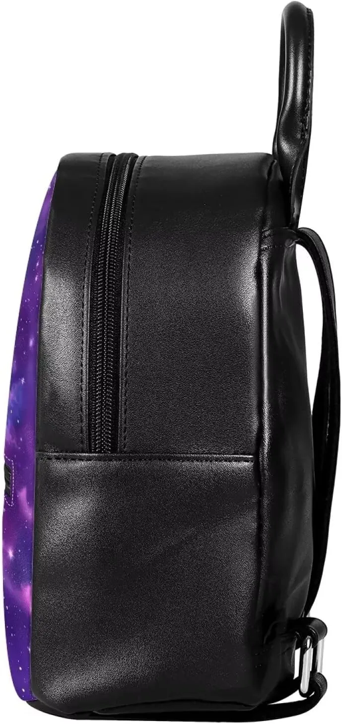 Showudesigns Galaxy Wolf Purse for Women Backpack Mini Handbag for Teen Girls Birthday Gifts Travel Shoulder Bags Casual Daypack With Zipper Back Pack Purple