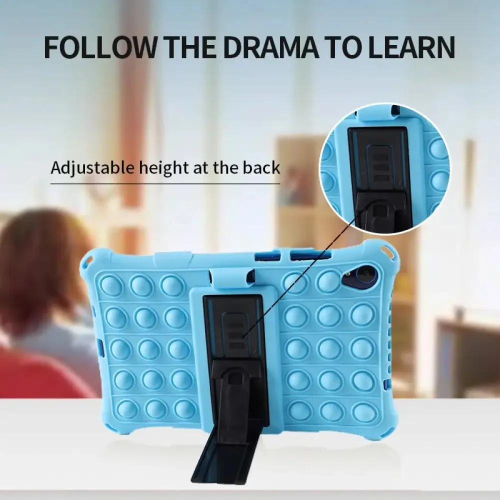 Silicone Case for Lenovo Tab M8 Fhd Tb-8505 Tb-8507f Push Bubble Relive Stress Cute Tablet Stand Cover for Lenovo M8