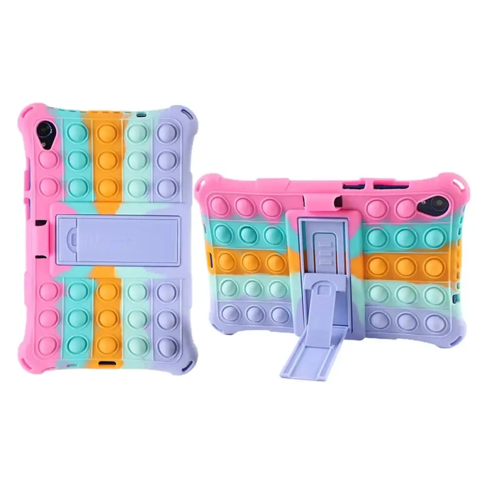 Silicone Case for Lenovo Tab M8 Fhd Tb-8505 Tb-8507f Push Bubble Relive Stress Cute Tablet Stand Cover for Lenovo M8
