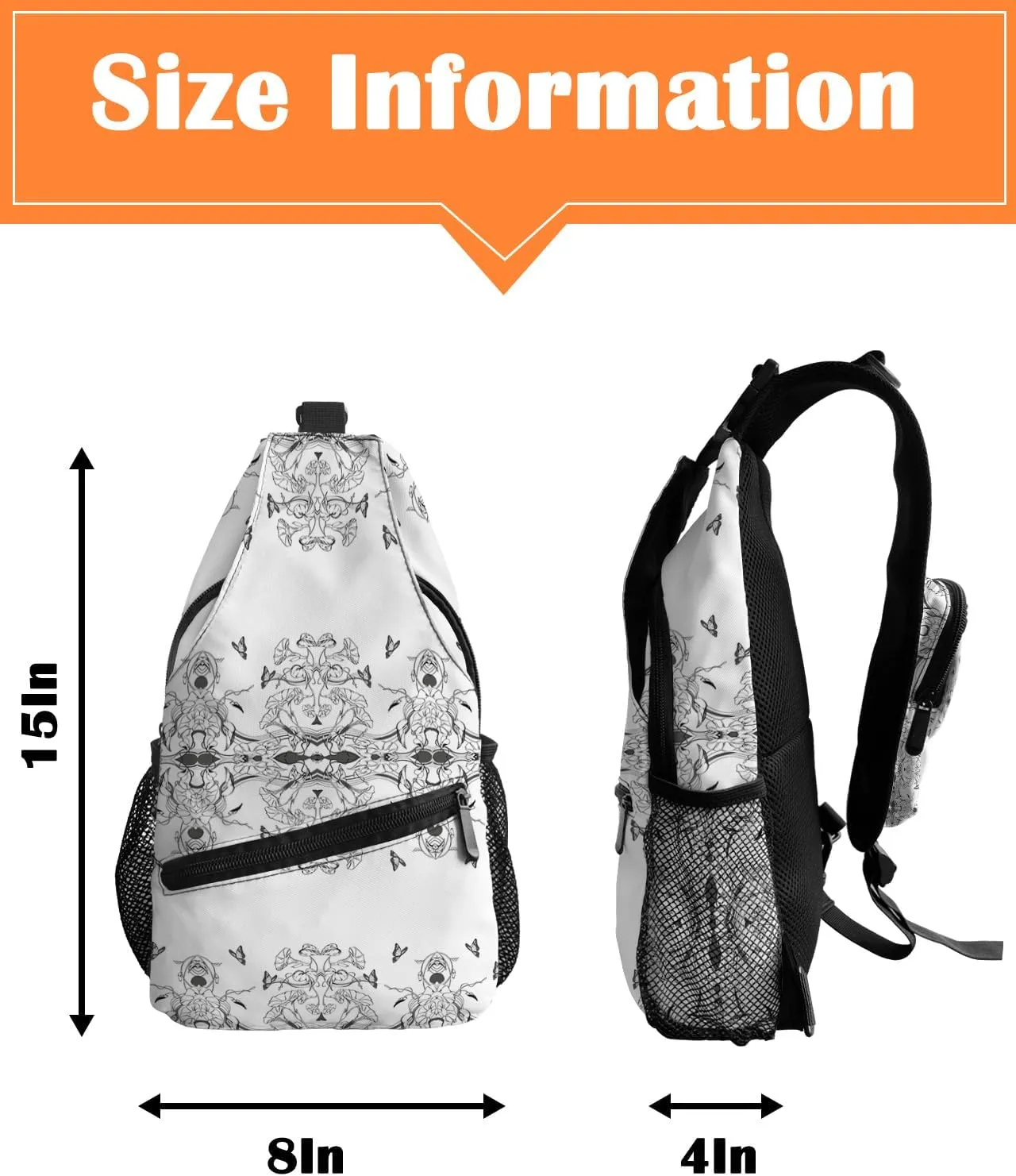 Sling Bag Crossbody Bag for Women Men Waterproof Hiking Backpack Lightweight Chest Shoulder Bag Daypack for Travel