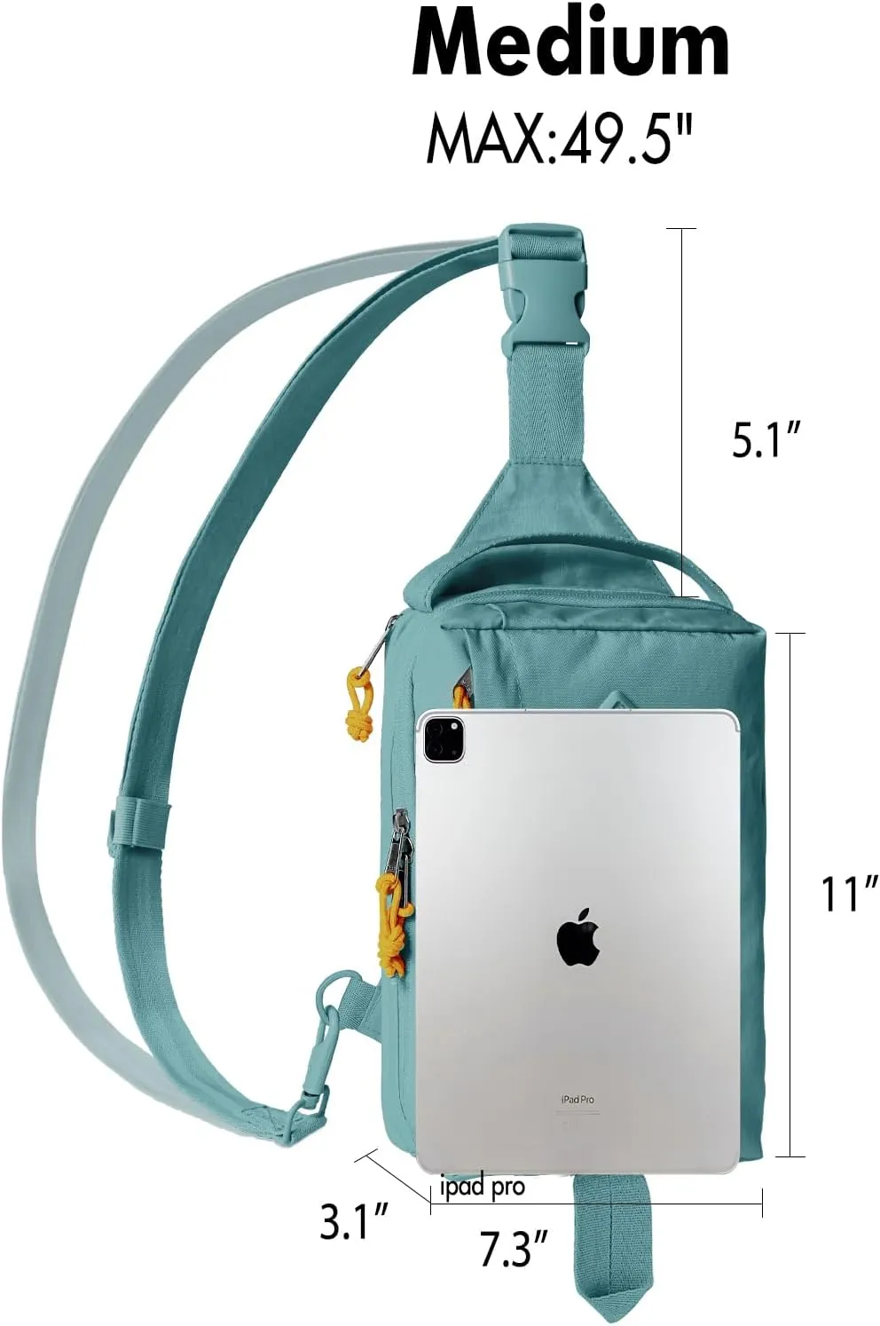 Sling Bag Retro-Modern: Waterproof Crossbody Bag for Women Men - Hidden Water Bottl Pocket for Owala Stanley Cup