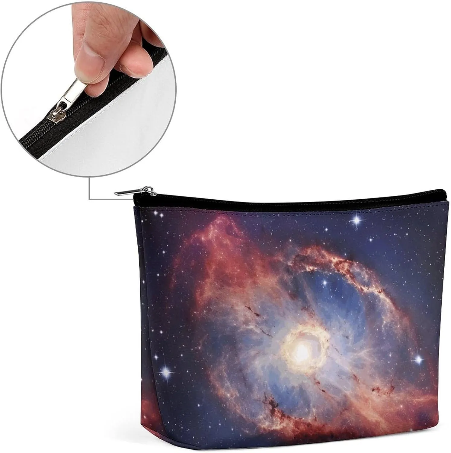 Small Cosmetic Bag Elegant Roomy Universe Gala Makeup Bags Portable Zipper Pouch Lipstick Bag Travel Toiletry Bag for Best Friend Gift