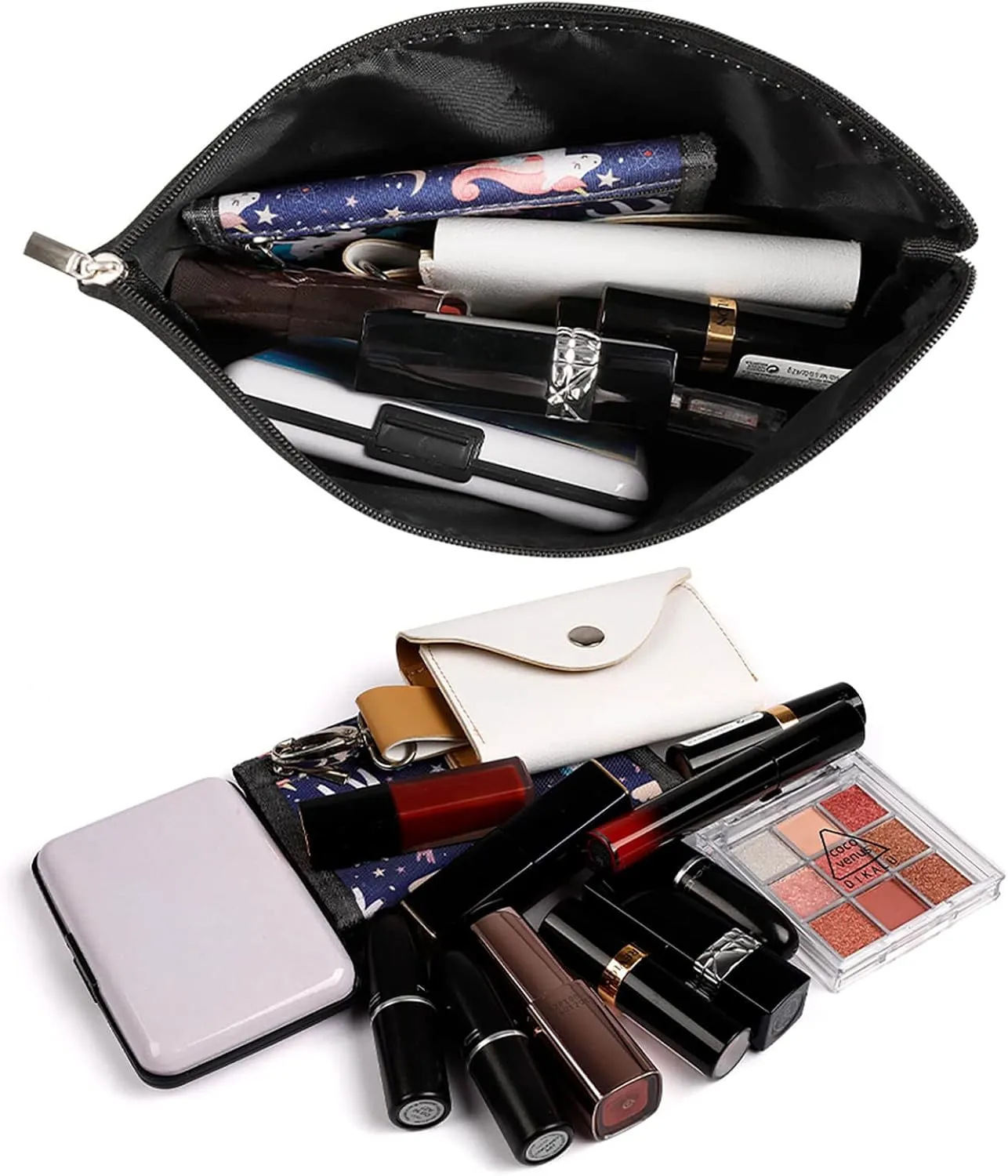 Small Cosmetic Bag Elegant Roomy Universe Gala Makeup Bags Portable Zipper Pouch Lipstick Bag Travel Toiletry Bag for Best Friend Gift