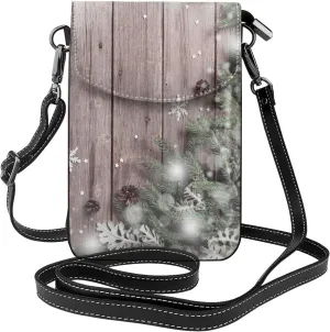 Small Crossbody Bag For Women,Leather Phone Purse Women'S Shoulder Handbags Wallet Purse -Elephant And Flowers