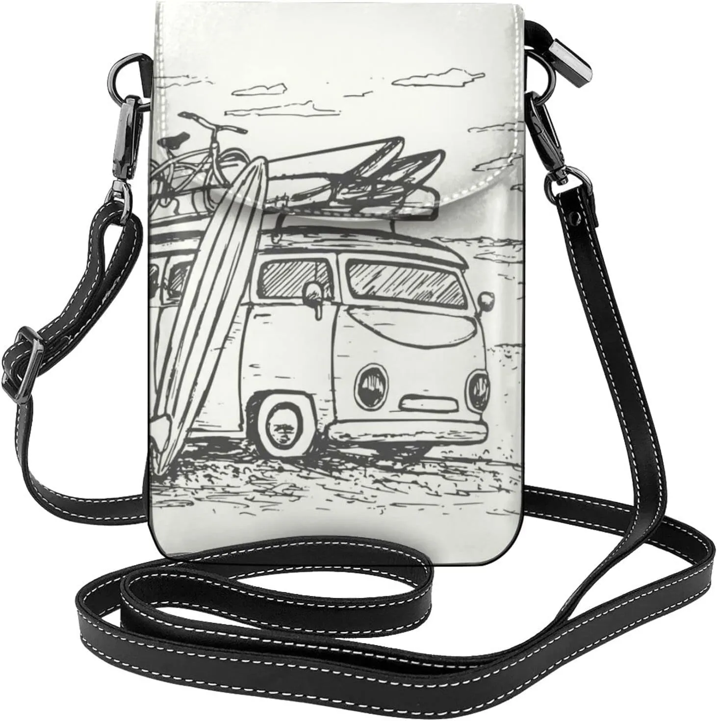 Small Crossbody Bag For Women,Leather Phone Purse Women'S Shoulder Handbags Wallet Purse -Sunflowers And Butterflies