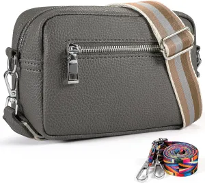 Small Crossbody Bag Women,Vegan Leather Shoulder Handbags Wallet Satchel Purse with 2 Adjustable Strap