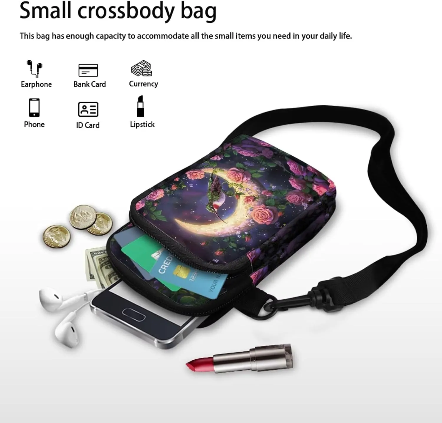Small Crossbody Phone Bag for Women Cell Phone Purse Wallet Cute Shoulder Bag