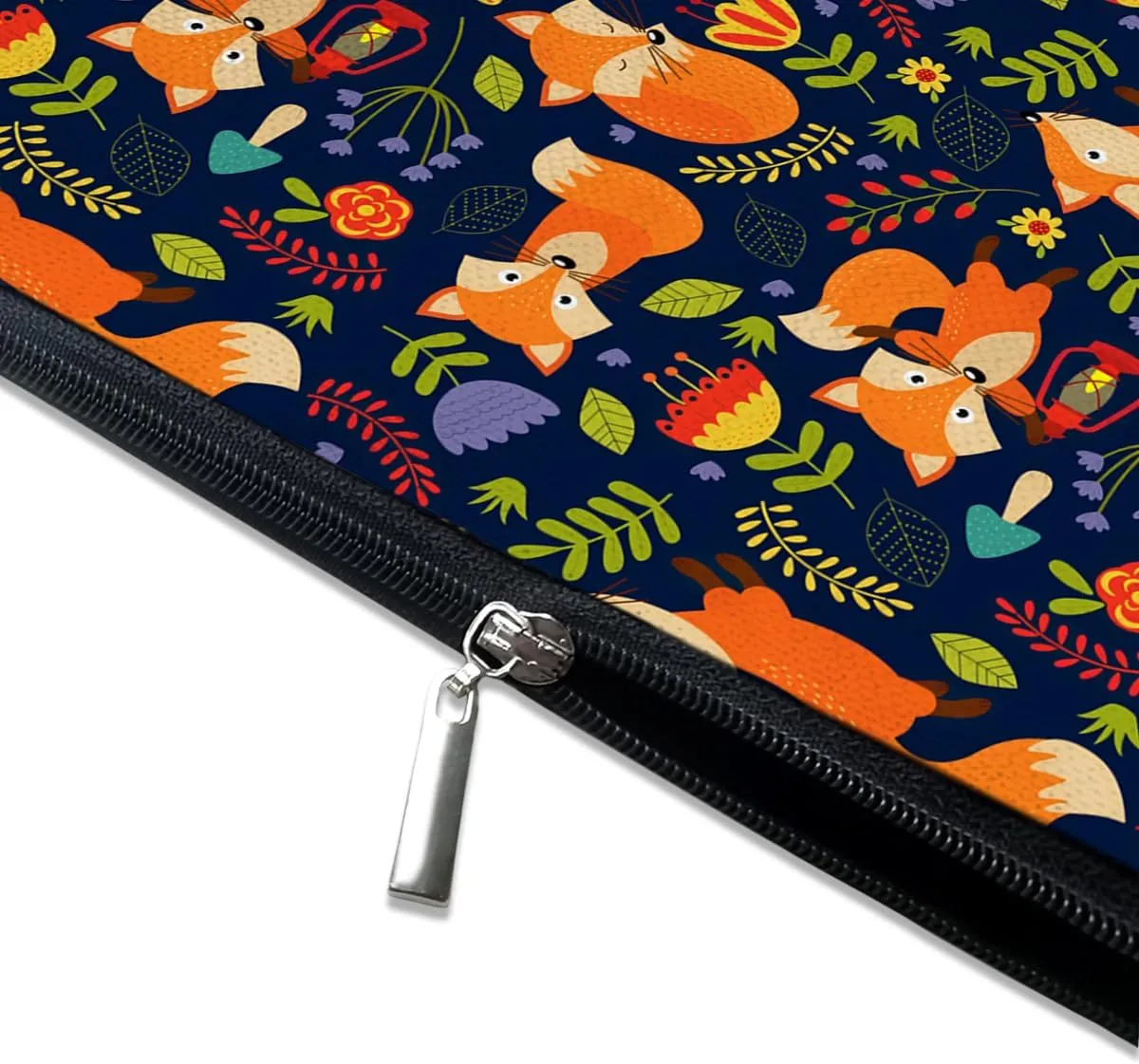 Small Makeup Bag for Purse Cute Canvas Waterproof Cosmetic Bags for Women Zipper Travel Toiletry Pouch-Fox Makeup Bags