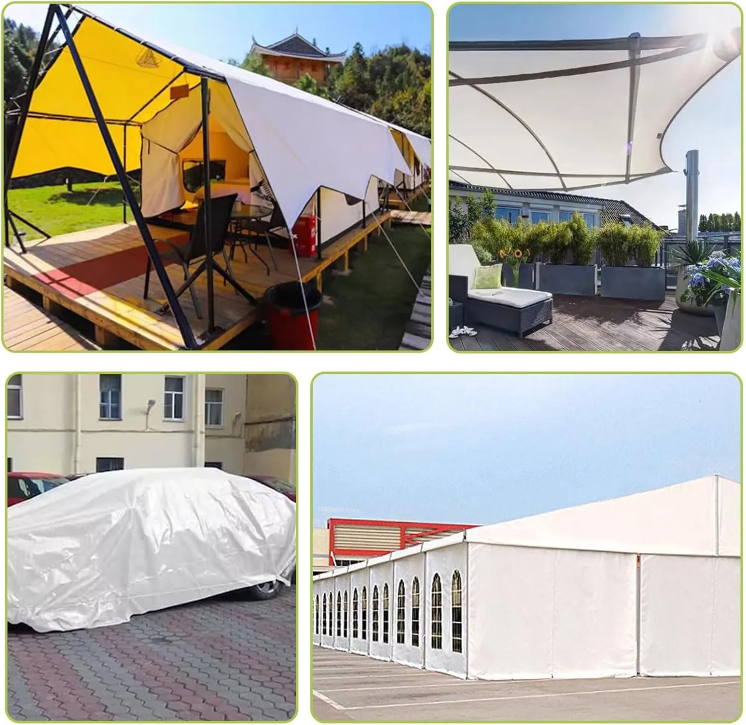 Small Multipurpose Cover, Heavy Duty White Canvas Tarp Sheet with Reinforced Grommets, Multipurpose Cover for Outdoor Ground Car Furniture(1x1.2m)