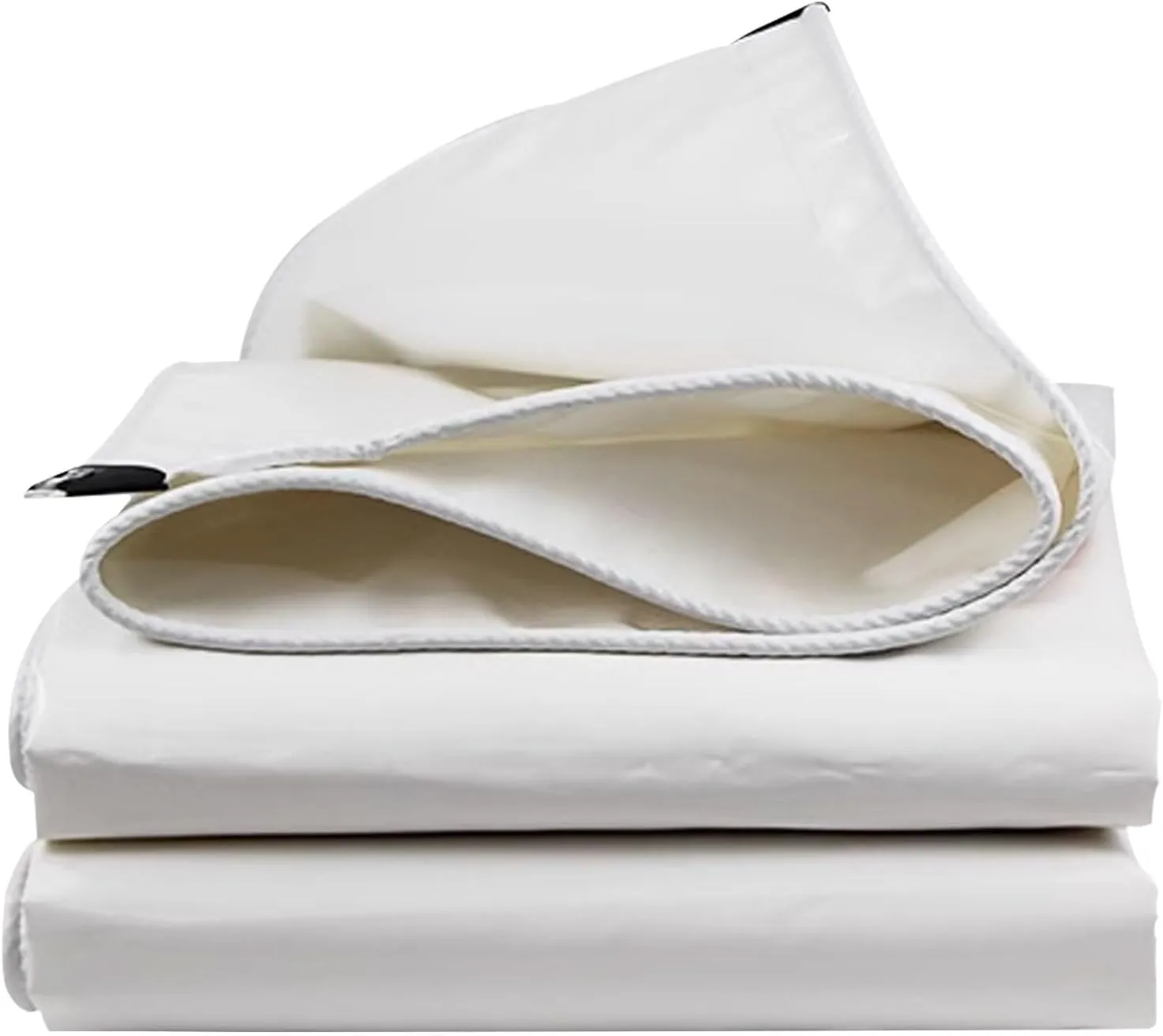Small Multipurpose Cover, Heavy Duty White Canvas Tarp Sheet with Reinforced Grommets, Multipurpose Cover for Outdoor Ground Car Furniture(1x1.2m)