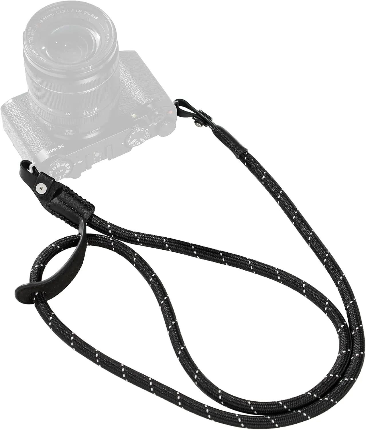 SMALLIRG Rope Camera Neck Shoulder Strap, Adjustable Braided Shoulder Strap with O-Ring and Leather Pad