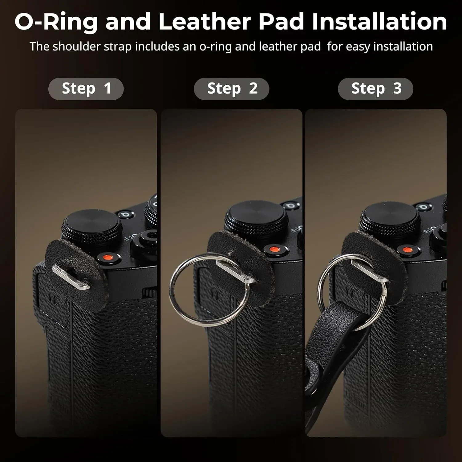 SMALLIRG Rope Camera Neck Shoulder Strap, Adjustable Braided Shoulder Strap with O-Ring and Leather Pad