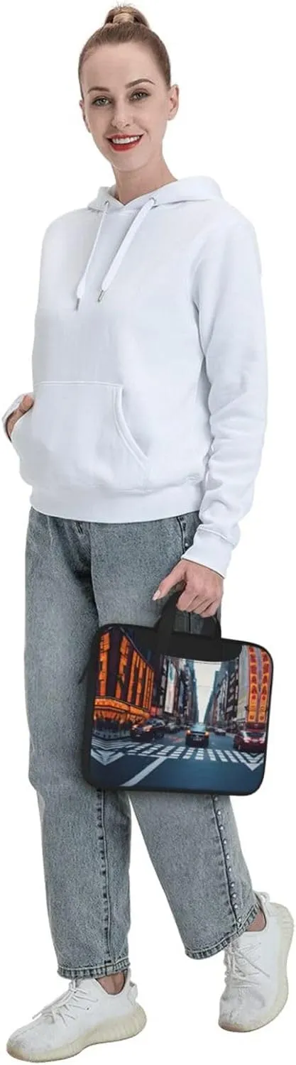 Smokey Mountain Cliff Print Notebook Computer Protective Carrying Cover With Pocket,13 Inch Laptop Shoulder Bag