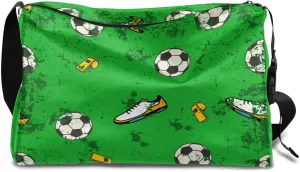 Soccer Whistle Small Gym Bag for Men Women Workout Sport Duffle Bag Waterproof Weekender Overnight Bag Lightweight Carry on Tote Bag Crossbody Shoulder Travel Bag for Swim Yoge Dance