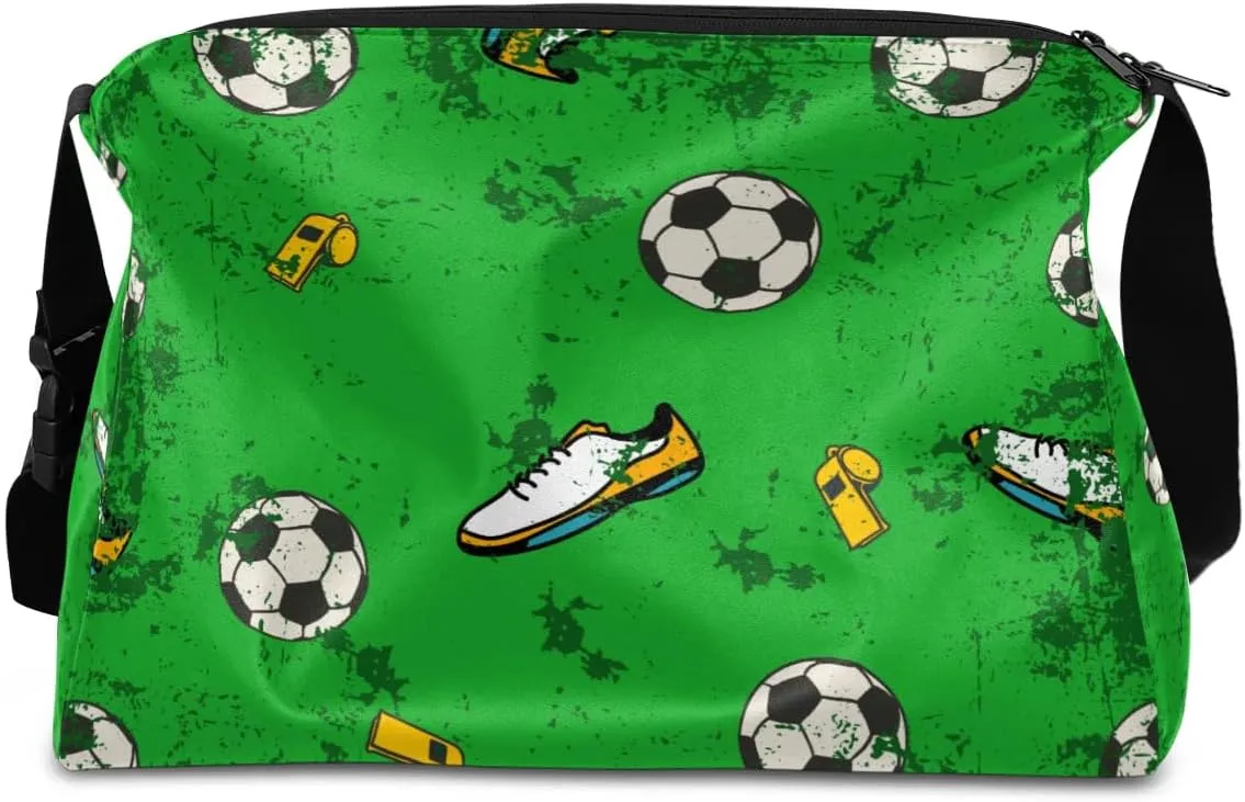 Soccer Whistle Small Gym Bag for Men Women Workout Sport Duffle Bag Waterproof Weekender Overnight Bag Lightweight Carry on Tote Bag Crossbody Shoulder Travel Bag for Swim Yoge Dance