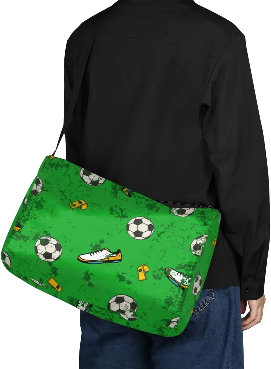 Soccer Whistle Small Gym Bag for Men Women Workout Sport Duffle Bag Waterproof Weekender Overnight Bag Lightweight Carry on Tote Bag Crossbody Shoulder Travel Bag for Swim Yoge Dance