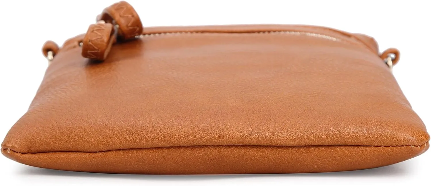 Solene Small Crossbody Bag for Women, Multi Zip Pockets with Detachable Wristlet, Lightweight Travel Purse, Cell Phone Pouch