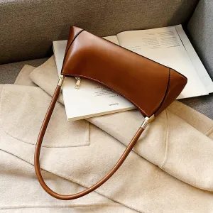 Solid Color Vintage Leather Shoulder Bags For Women 2019 Designer Quality Shoulder Bag Lady Handbags Female Elegant Hand Bag
