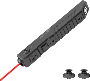 SOLOFISH Green/Blue/Red Laser Sight is Compatible with MLok Rail, Low Profile Tactical Rifle Laser Sight, Rechargeable (Laser Output <5mW, Class IIIA)